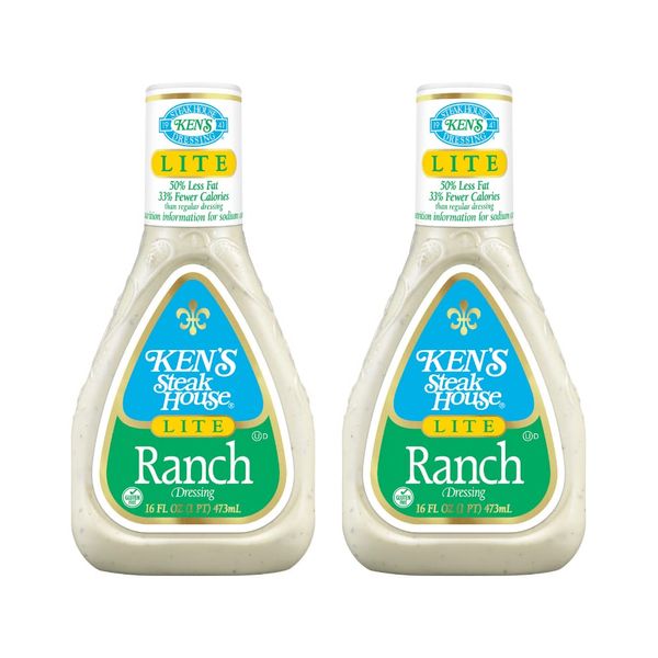 Ken's Steak House Lite Ranch Dressing (16 Fl Oz, Pack of 2)