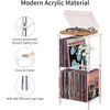 Acrylic Record Player Stand, 3-Tier Clear Turntable Table with Vinyl Record Stor