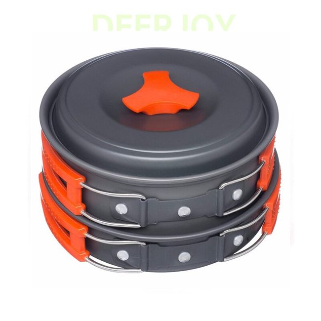 Camping Cookware Mess Kit Gear Camp Accessories Equipment Non