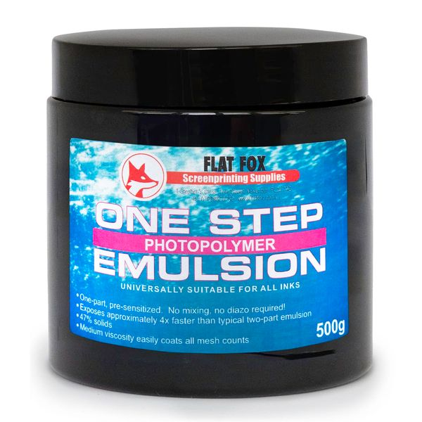 Flat Fox one Step Photopolymer Emulsion Pre Sensitized- Screen Printing Exposure (500ml)