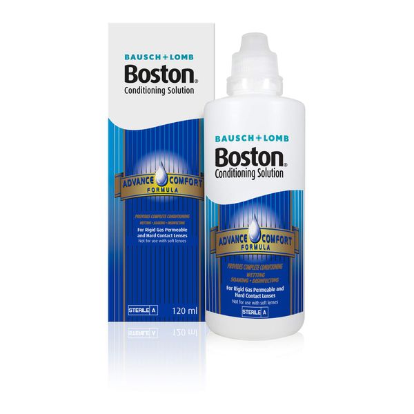 Boston Advance Conditioning Solution, 120ml - Condition your Lenses - Cushions and Rehydrates for Comfortable Wear - For Rigid Gas Permeable (RGP) and Hard Contact Lenses