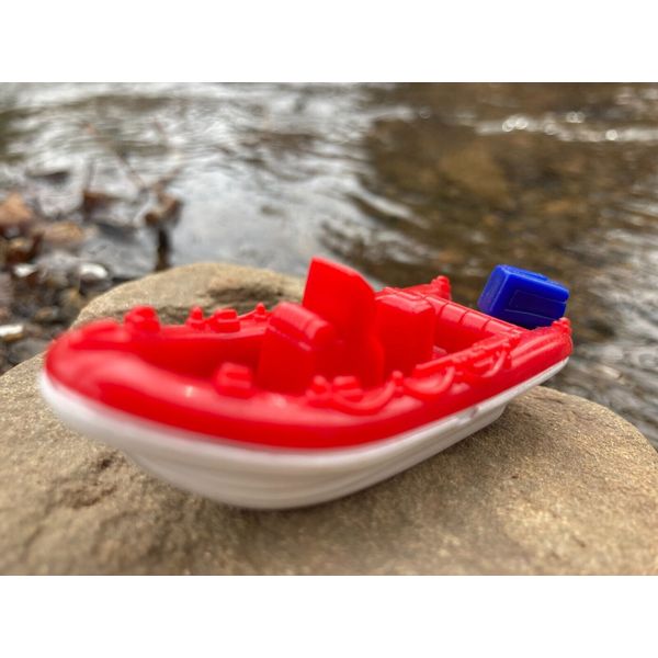 Matchbox Toy Boat White Water Raft Boat Diecast White Red Blue Boys 1:70 Scale