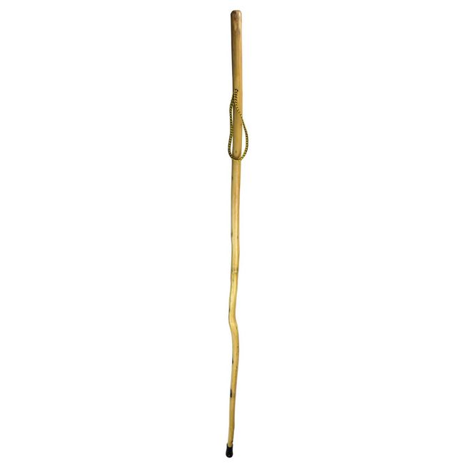 SE Natural Wood Walking Stick with Steel Spike and Metal-Reinforced Tip Cover, 50" - WS632-50