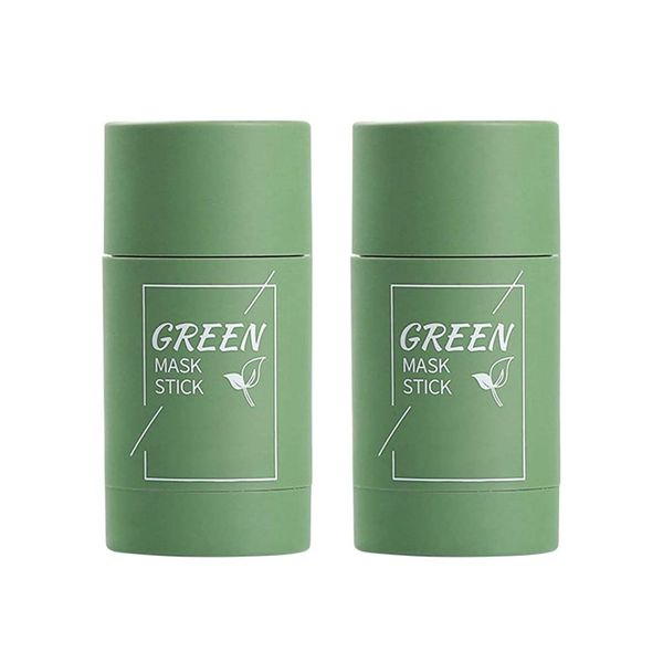 Green Mask Stick, Green Stick, Grüntee Purifying Clay Green Tea Mask Stick, Ölkontrolle Gesichtsmaske Stick, Deep Cleansing Smearing Mask, Moisturizing Nourishing Skin