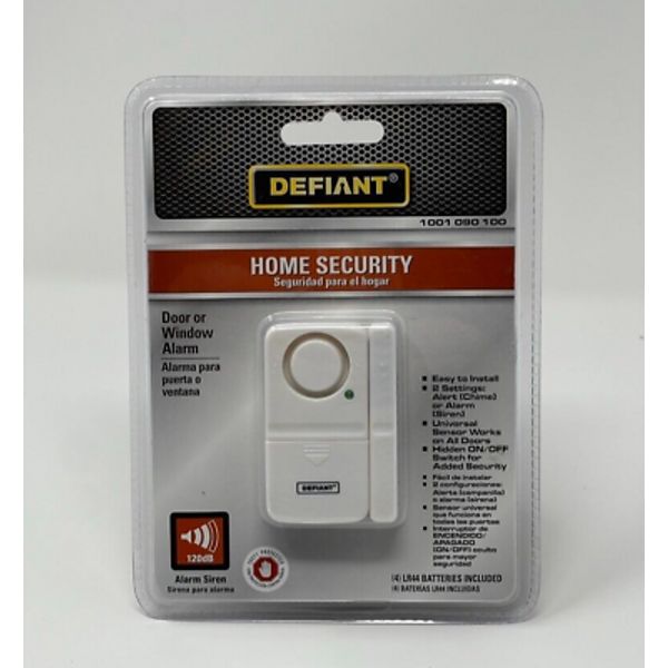 1 Defiant Home Security Door or Window Alarm 120dB Alarm Siren Universal sensor