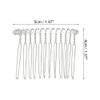 VOCOSTE Anti Slip Hair Side Comb Accessories Metal Silver Tone Hair Side Comb Retaining Hair Clips 5cm 4pcs