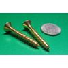 Brass #12 Phillips Flat Head Wood Screw x 1.50" Length, 25 Pcs