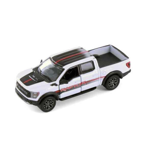 2022 FORD F-150 RAPTOR PICKUP TRUCK WHITE 1/78 DIECAST CAR KINSMART 3001DF