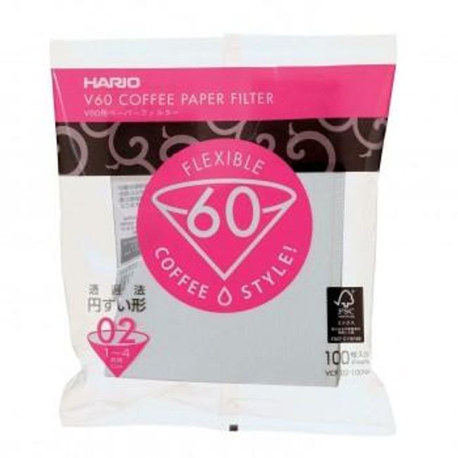 HARIO V60 COFFEE PAPER FILTER (100 SHEETS)