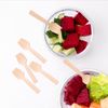 Mini Bamboo Utensils | 200PK Mini-Bamboo Spoons 3.54" Rectangular Disposable Small/Tiny Spoon for Jelly/Pudding/Yogurt/Desert/Cake/Tasting Natural 100% Compostable Biodegradable Renewable