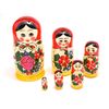 Semenov Matryoshka 6-Piece Set, Traditional Pattern, Red (Russian Goods)