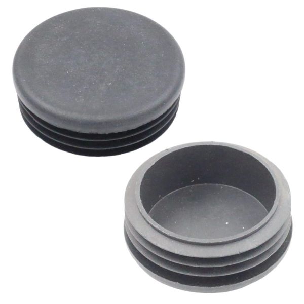winova 4pcs Plastic Pipe End Cover Caps Protector Black Pipe End Caps