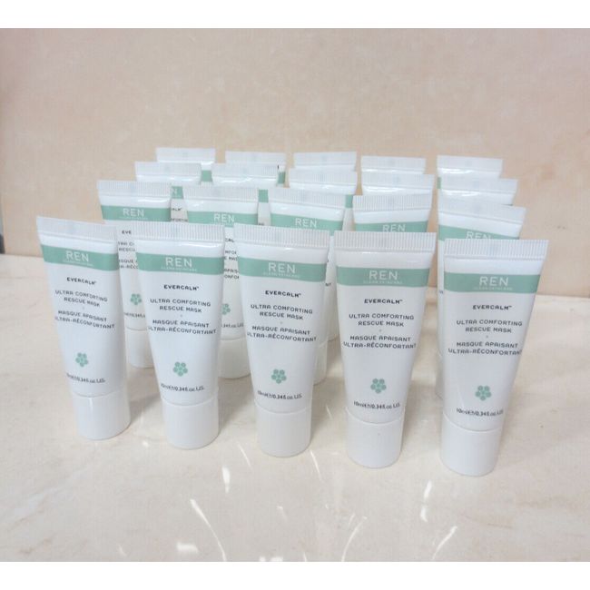 REN EVERCALM ULTRA COMFORTING RESCUE MASK TRAVEL SIZE - 0.34OZ - LOT OF 20