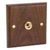 Antique Toggle Switch, Wood Panel Switch Retro Single Toggle Light Switch Wood Walnut Wall Panel Flat Plate Toggle Switch