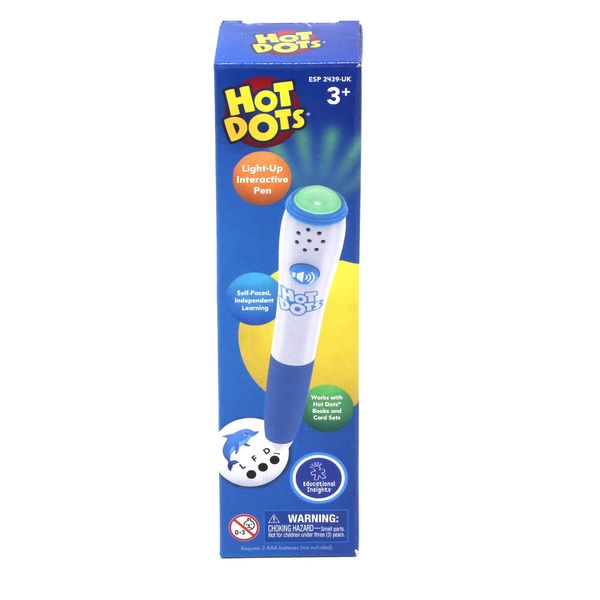 Learning Resources Hot Dots Light-Up Interactive Pen, Single Pen, Interactive Learning, Compatible with Any Hot Dots Set, Ages 3+