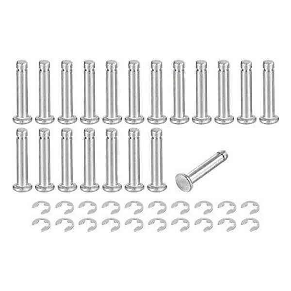 20Set M4x20mm 304 Stainless Steel Cylindrical Shaft Snap Ring Locating Pin