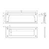 Deltana MS626U3 8 7/8-Inch Mail Slot with Solid Brass Interior Frame