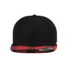 Flexfit Mütze Checked Flanell Peak Snapback, blk/red, One size, 6089FP-00044-0050