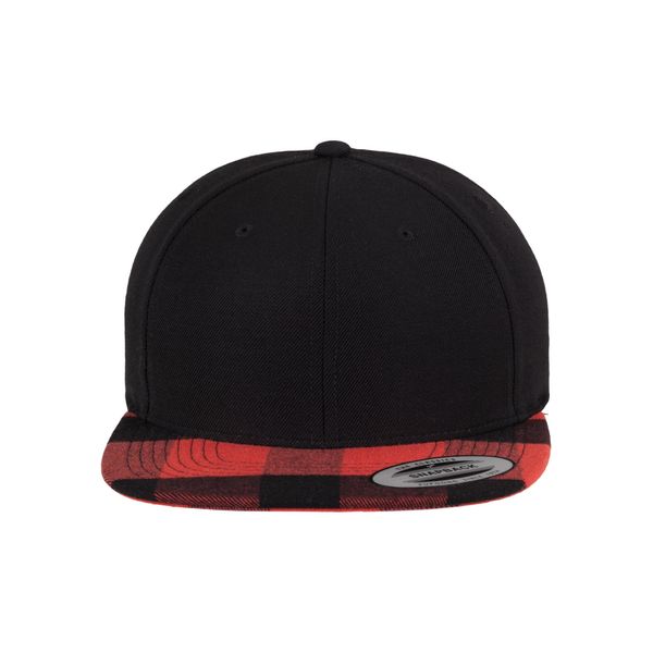 Flexfit Mütze Checked Flanell Peak Snapback, blk/red, One size, 6089FP-00044-0050