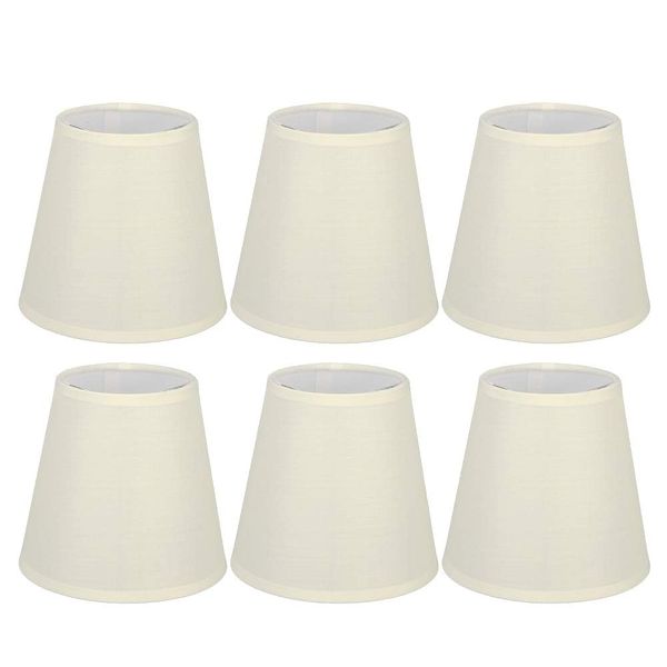 HERCHR Clip on Lamp Shades,E14 Screw Fabric Light Shade,Wall Light Shades Clip on Candle Lampshades Table Lamp Shade Small Lampshade Tapered Drum Light Shade Fabric Lamp Shade,5.5x5.1x3.5inch