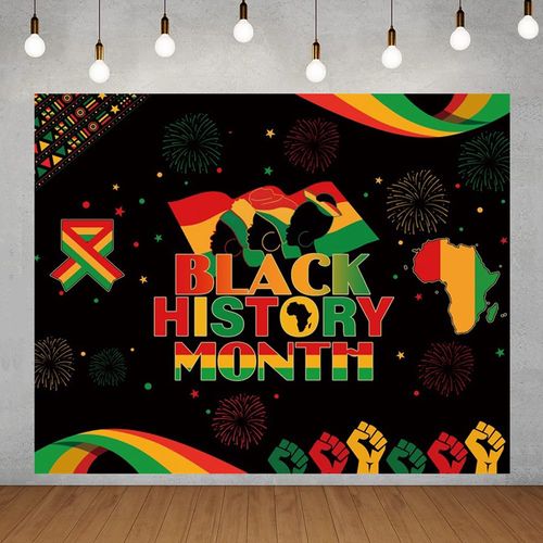 ChloropLastid Black History Month Backdrop 10x8ft Afro African American National Holiday Party Photography Background Banner Decoration