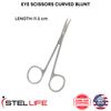 Eye Scissors Curved Blunt Length 11.5cm Ophthalmic Scissors Surgical Instruments