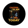 Caution I'm Age 4 Today Construction Theme Birthday Party PopSockets Adhesive PopGrip