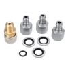 1/8 Inch BSP Quick Release Coupler, Quick Release Coupler Fittings Charging Adapter Kit with 3pcs Plugs(Size:4pcs/Set)