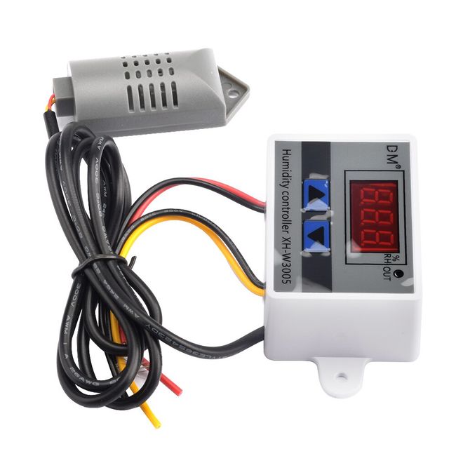 Digital Humidity Controller XH-W3005 12V 24V 220V Humidistat Hygrometer  Humidity Control Switch Regulator + Humidity Sensor - AliExpress