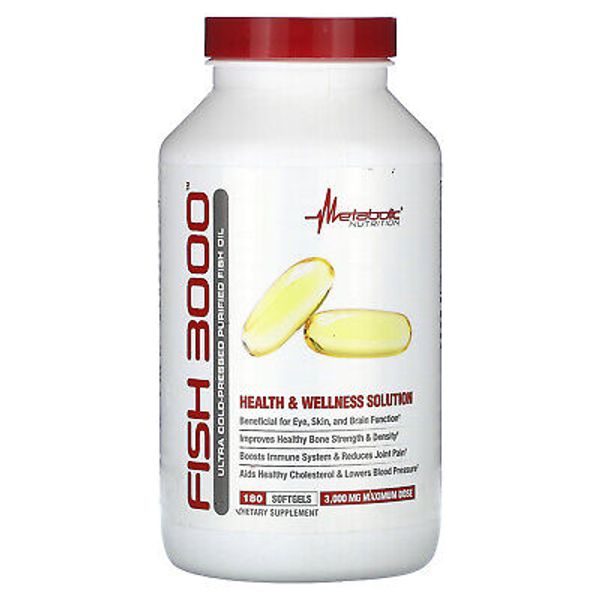 Fish 3000, 3,000 mg, 180 Softgels (1,000 mg per Softgel)