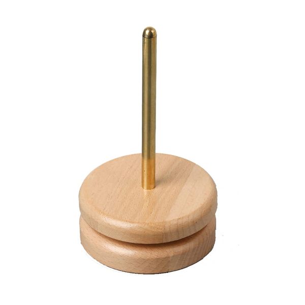 TIYEP Thread Holder Wooden Thread Holder Wool Knitting Tool Twirl Accessory Sewing Tool (2#)