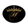 Initial Letter H Crown Queen Princess Royal - Crown H PopSockets Swappable PopGrip