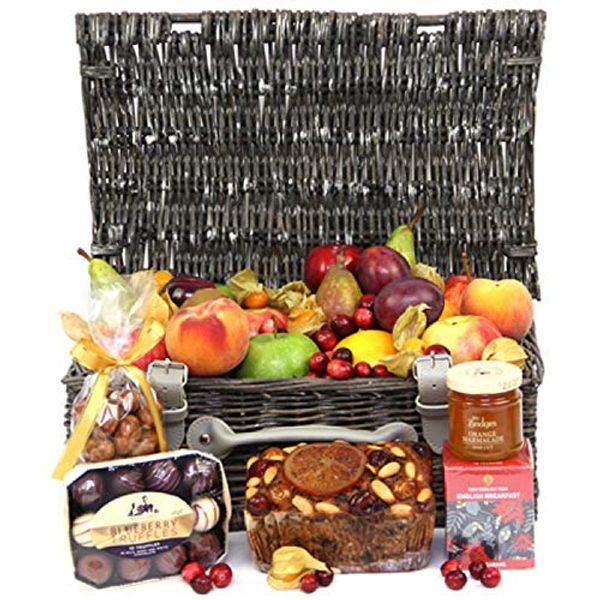 Fall Chocolate Fruit Hamper - Fruit Gift Baskets and Gift Hampers with Next Day UK delivery with Personal Message attached