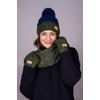 Aran Traditions Cable Knit Fingerless Gloves (Dark Green)