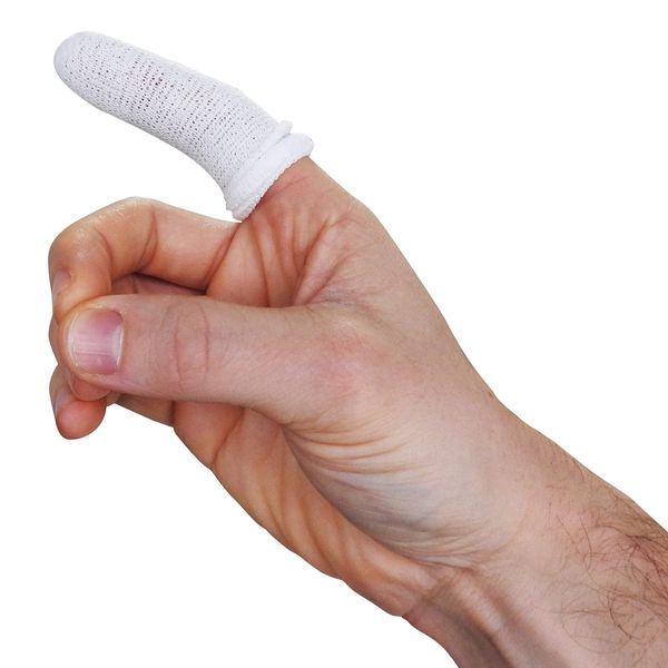 RE-GEN First Aid Tubular Finger Cot Bob Buddies Bandage Roll Dressings (30 Pack, White)