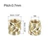 uxcell Insert Nuts with Knobs 50pcs M4 x 6mm L x 6mm OD 3D Printing Brass Nuts Female Threaded Inserts Brass Heat Set Insert Embedded Nuts