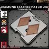 ComMarker Diamond Leather Hat Patch Jig | Fiber Laser Engraving Template, SVG