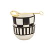 Mud Pie 2" x 3" dia | spoon 5" Tidbit Set, Striped