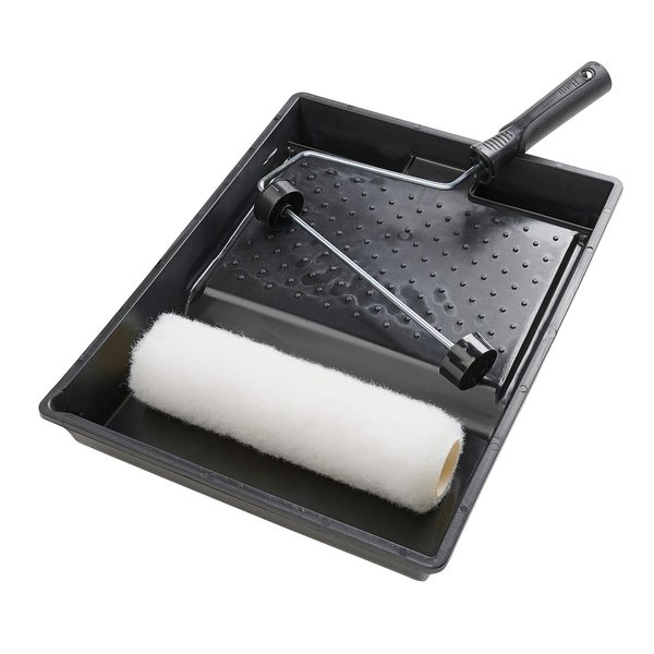 Harris Essentials Walls & Ceilings Paint Roller Set 9in | Kit Includes: 1 x 9" Tray, Frame & Roller Sleeve
