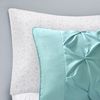 Ergode Boho Comforter Set with Bed Sheets - Aqua/Orange Global Pattern, Oeko-TEX Certified, Treatment, Shams & Pillow