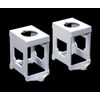 Push Button Switch DIN Rail Mounting Bracket Set for Potentimeter Emergency Stop Push Button Switch 2Pcs White (Switches and Rails Not Included)