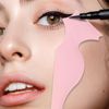 4-Piece Silicone Stencil Set for Eyeliner, Eyebrows & Eyeshadow Application - Ideal for Wing Tips & Beginners - Pink