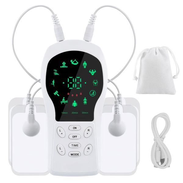 Period Simulator Machine for Men, with 12 Massage Modes, Labour Pain Simulator for Men, Period Pain Simulator for Men, Period Cramp Simulator, Comes with 4 Patches and 1 Storage Bag, for Pain Relief