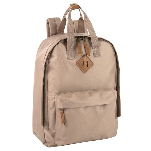 Summit Ridge College 16 Inch Laptop Backpack for Women, Men | Computer Travel Backpack Carry On Flight Approved for School, Work, Commuter (Tan)