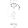Kakudai 742-005 Sintu Plated Shared Faucet Key, Antique Style Shared Plug Key