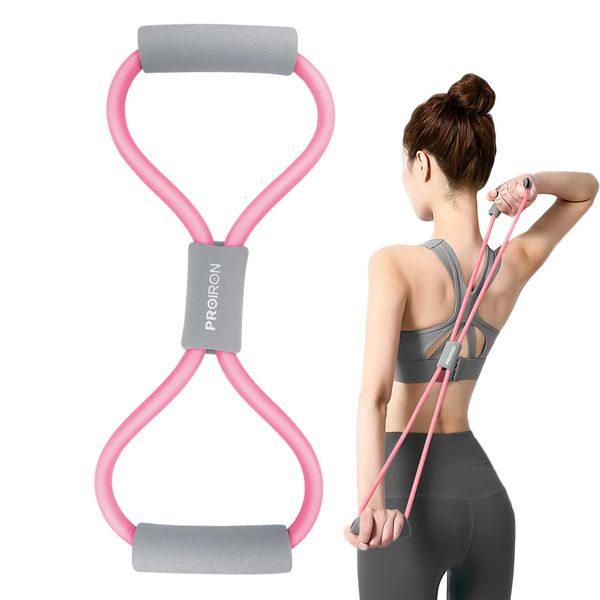 PROIRON Stretch Band, Fitness Band, Exercise Tube, For Shoulder Stiff Prevention, Ideal for Shoulder Blades, Spine, High Elasticity, Anti-Slip, Washable, Posture Correction, Muscle Strengthening,