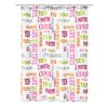 Kleine Wolke "Script Shower Curtain, Multi-Colour, 180 x 200 cm