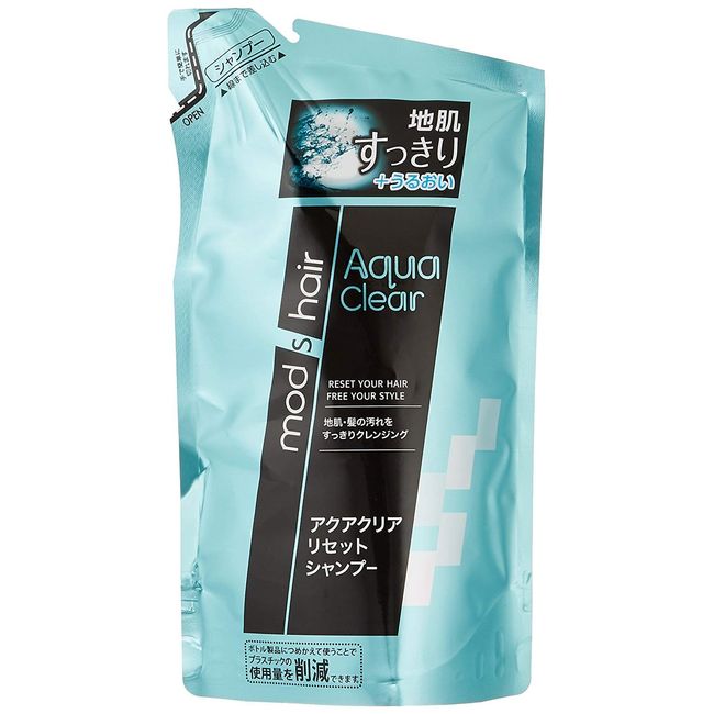 Mods Hair Aqua Clear Reset Shampoo Refill, 11.8 fl oz (350 ml) x 2 Sets