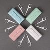 Pink Dental Floss Portable Case, Storage 10 Picks Adult Floss in Box. The Best Tool for Cleaning Teeth and Oral Care. Portable Travel Floss is Perfect for Dinners, Dating, Travel, Hotels.(Pink)