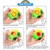 Vdealen Magic Rainbow Puzzle Ball- Fidget Ball 3D Puzzle Stress Reliever Brain Teaser Travel Toy- Birthday Party Easter Christmas Stocking Fillers Gift Toy for Kids Teens Adults- 3 Pack